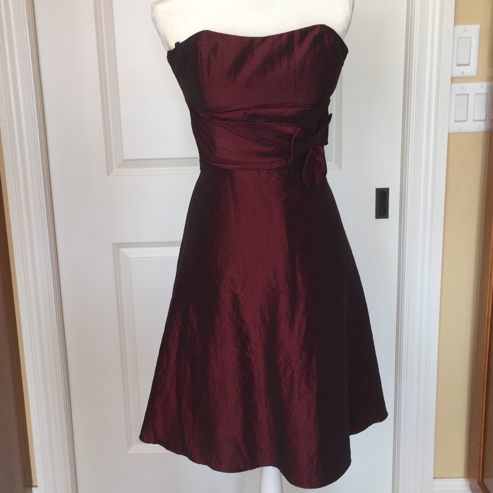 GoJane Women Burgundy Maroon Strapless Dress Med